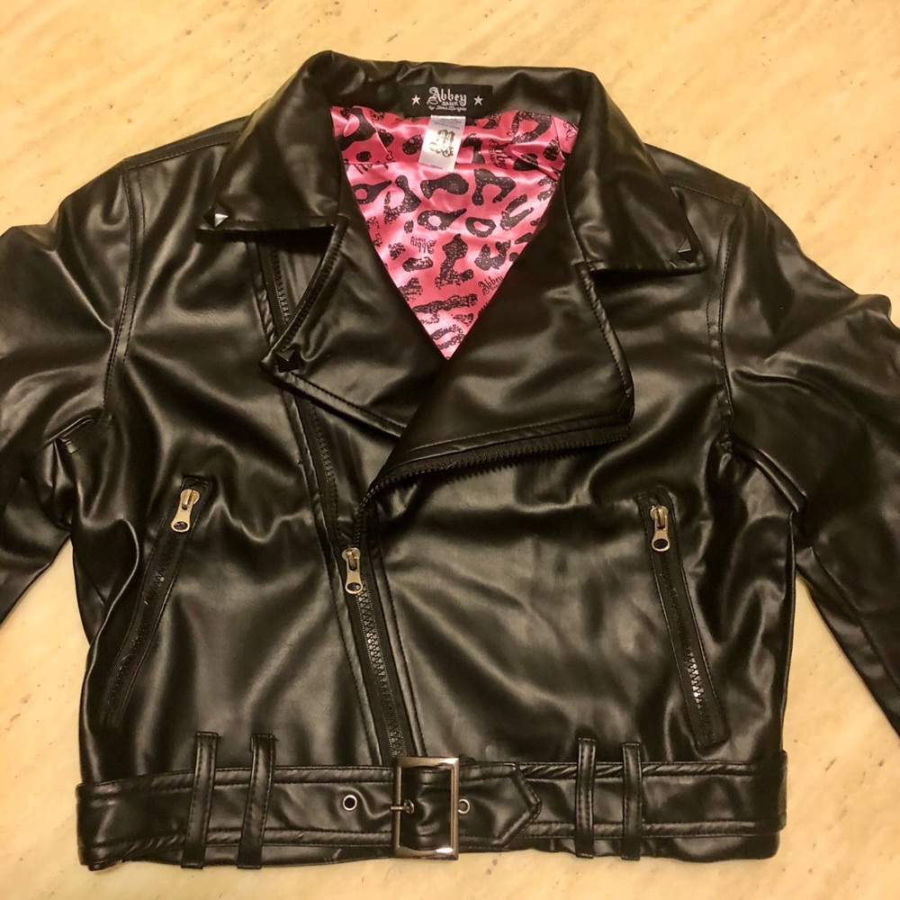 New Avril Lavignes Abbey Dawn Leather Biker Jacket - Picture 3 of 12